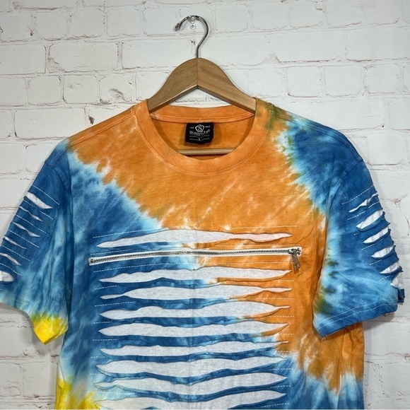 Switch Remarkable Shirt Mens Large Multicolor Wrips Tears T Shirt Crew Neck - Picture 2 of 11